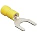 Morris Products 10168 Spade Terminal, Vinyl Insulated, Yellow, 12-10 Wire Size, 5/16" Stud Size (Pack of 100)