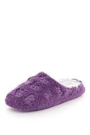 Per Una Double Heart Embroidered Mule Slippers
