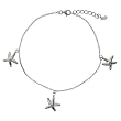 Sandy Beach Sterling Silver Starfish Anklet