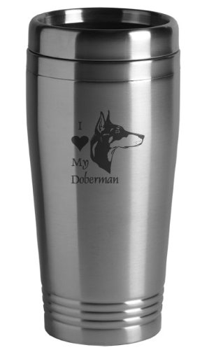 16-ounce Stainless Travel Mug My Doberman