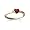 14K Yellow Gold Heart Genuine Garnet Ring Size 4