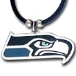Seattle Seahawks Logo Pendant w/Rubber Cord - NFL Football Fan Shop Sports Team Merchandise