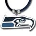 Seattle Seahawks Logo Pendant w/Rubber Cord - NFL Football Fan Shop Sports Team Merchandise