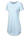 NINEXIS Women's Basic Half Sleeve Tunic Top with High Low Hem