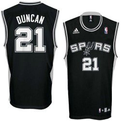 Tim Duncan Youth Jersey: adidas Black Replica #21 San Antonio Spurs Jersey