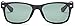 Gamma Ray Polarized UV400 Classic Style Sunglasses with Mirror Lens, Matte Black Frame Green Lens