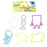 Spongebob Squarepants Nickelodeon Shape Silicone Rubber Bands   18 Rubber Bandz Bracelets   6 Shapes and Multiple Colors