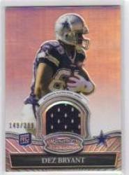 2010 Bowman Sterling Refractors #BSRDB Dez Bryant - Dallas Cowboys (Piece of Authentic Jersey - Serial #d to 299) (Football Cards)