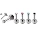 Piercing Labret l�vres 16G par Avantgarde Jewels � - Vous recevez 5 pi�ces, une de chaque couleur - La boule, faite en cristal Swarovski, se visse dans la tige. Bling bling!! - Acier chirurgical 316L - Disponible en plusieurs tailles.