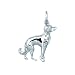 Sterling Silver Chinese Crested Dog Charm