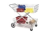 Wire Utility Basket Cart 200 Lb. Capacity