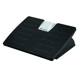 Fellowes Office Suites Adjustable Footrest with Microban Protection, Black/Silver (8035001): Office Products