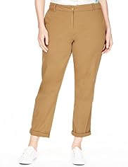 Plus Cotton Rich Turn Up Hem Chinos