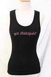 Black Embroidered Beater Style Tank Top Got Chutzpah?