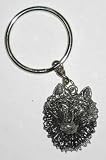 Pewter Wolf Key Ring