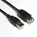 Black 15 Foot USB 2.0 Extension Cable