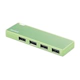 バッファローコクヨサプライ BUFFALO USB2.0Hub バスパワー 4ポート コネクタ収納 グリーン BHB4U210GRA