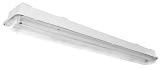 American Fluorescent VTL228-8MV Industrial Grade Multi-Volt Tandem 2-28 Watt Vaportite Light Fixture, Fiberglass Housing with Clear Acrylic Lens