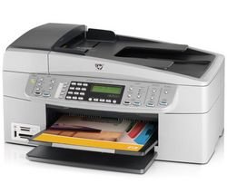 HP Officejet 6310 All-in-One - Multifunction  fax / copier / printer / scanner  - color - ink-jet - copying up to: 30 ppm mono / 24 ppm color - printing up to: 30 ppm mono / 24 ppm color - 100 sheets - 33.6 Kbps - Hi-Speed USB, 10/100 Base-TX