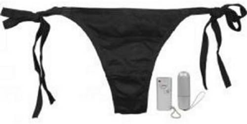 Wireless Remote Control Vibrating Panty - Black - Choose expedited shipping at checkout and get a free 3 yr. warranty and a bonus 2 oz. lube!! by Caresse Body Care Products