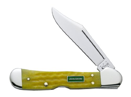 Case Cutlery 15705 Case John Deere Corn Cob Jigged Yellow Mini Copperlock, Yellow Bone Case Cutlery 15705 Case John Deere Corn Cob Jigged Yellow Mini Copperlock, Yellow Bone