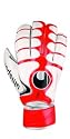 uhlsport Kinder (5-8) / Herren (8,5-11,5) Torwarthandschuhe Cerberus Soft SF, wei&szlig;/rot/silber