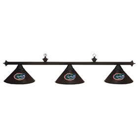 Florida Gators 3pc BLACK METAL SHADE POOL TABLE LIGHT LAMP