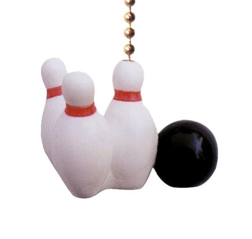 Bowling Ball And Bowling Pins Sports Ceiling Fan Pull 1 75 High