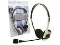 Easy Touch Computer Headphone Microphone, PC Stereo Headset (Silver) ET-278, for Notebook, Computer, Game, Internet Chat, Conference, Skype Web phone, MP3; Features: Noise Suppression, Mini Jack Port, Volume Regulation Control, by EasyTouch