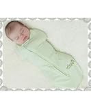 from The Woombie The Woombie Original Swaddle Sleepsuits (Pale Pistachio, 0 - 3 Months) (Model 30045)