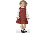 Sunshine Baby Christmas Plaid Jumper Dress RED 18 Months