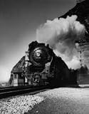 Locomotive #3205 emerges from tunnel train R