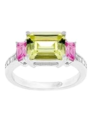 Emerald Cut Triplet Ring