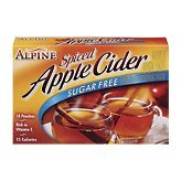 Alpine Spiced Cider, Sugar-free Apple Flavor Drink Mix, 1 Box of 10 Pouches