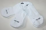 Nike Women's/Men's Dri-Fit Cotton Cushioned No Show Socks 3 Pair - Women's Shoe Size: 6-10/Men's Shoe Size: 6-8, White-Front Swoosh