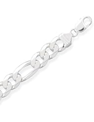 CleverSilvers 9 Inch 350 Figaro Chain Bracelet