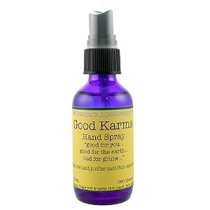 Good Karma Alcohol Free Hand Purifier Spray with Essential Oils & Aloe Vera in Citrus Spice Scent, 2oz