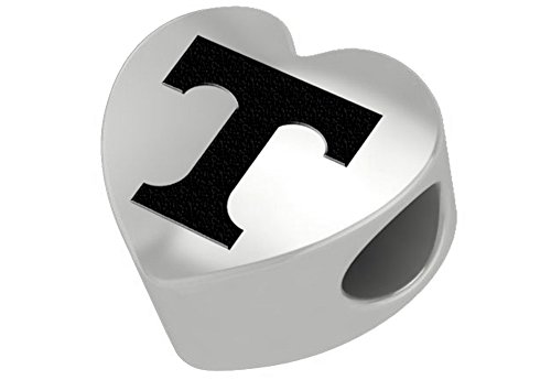 Tennessee Volunteers Sterling Silver Heart Bead Fits Most European Style Bracelets