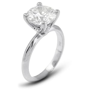 5.01 CT Very Good Cut Round K-VS1 GIA Cert Diamond 14k Gold Classic Solitaire Engagement Ring 2.86gr