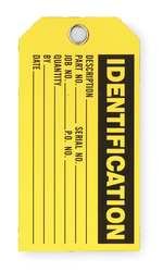 Industrial Grade 2RMV1 Production Tag, Identification, Pk 100