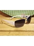 LIZ CLAIBORNE White Sunglasses with Gradient Lenses and Metal Frame - B0017ZET9U