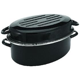Judge Induction Granite 36cm High Oval Roaster SS Rim