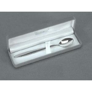 Baby Feeding Spoon w  Grey Flocked Box