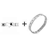 Id Heart Link January Birthstone Italian Charm Bracelet