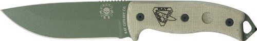ESEE Knives ESEE-5 OD Plain Blade w Canvas Micarta Handle