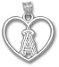 Los Angeles Angels of Anaheim Solid Sterling Silver ''A'' Heart Pendant