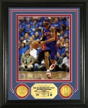 Highland Mint Detroit Pistons Richard Hamilton With Two 24 Karat Gold Coin Photomint