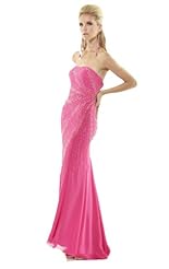 Chiffon/Taffeta/Tulle Mermaid Beaded Lace Crystals Crystal Sequined Applique Prom Dress 