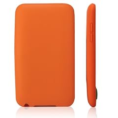 （全11色）Silicone Case for iPod Touch 3rd/2nd (Orange) iPod Touch3rd/2nd　シリコンケース　オレンジ　保護液晶フィルム　USB充電ケーブル付 (291-2)