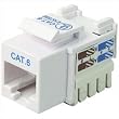 Belkin R6D026-AB6WHT25 25PK CAT6 WHITE KEYSTONE JACK 568A/568B CHNL CERT